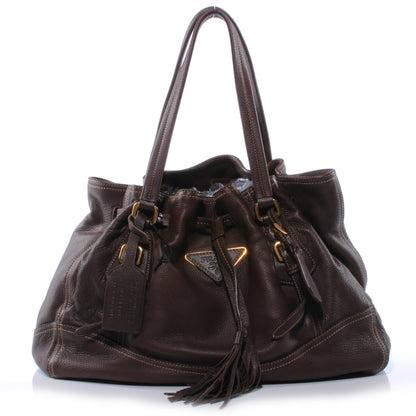 Prada Cervo Antik Drawstring Shopping Bag Bruciato 1 of 8