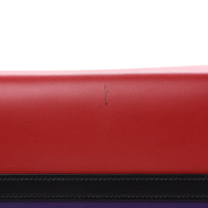 Prada City Calfskin Medium Colorblock Bibliothèque Tote Fuoco Viola Black 7 of 11