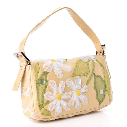 Fendi Nappa Flower Applique Baguette Ivory 3 of 11