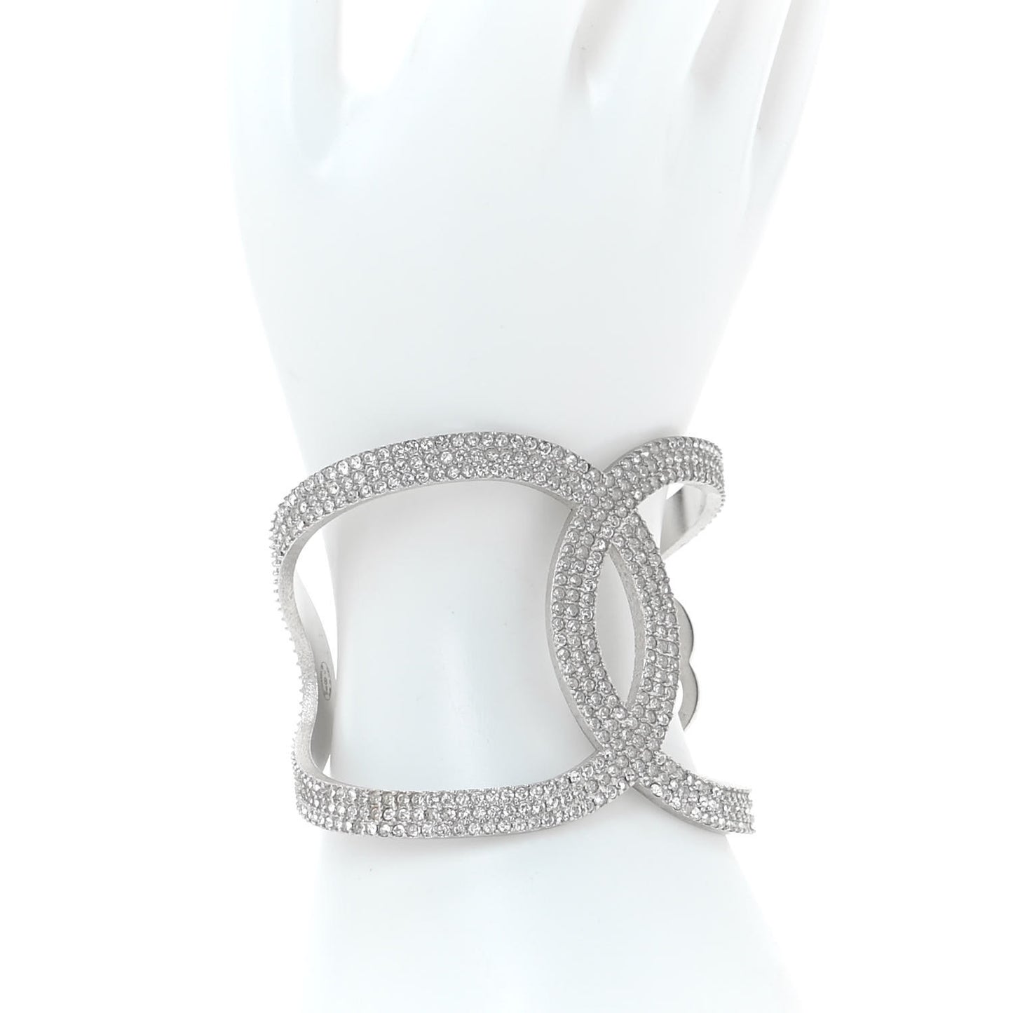 Crystal CC Cuff Silver