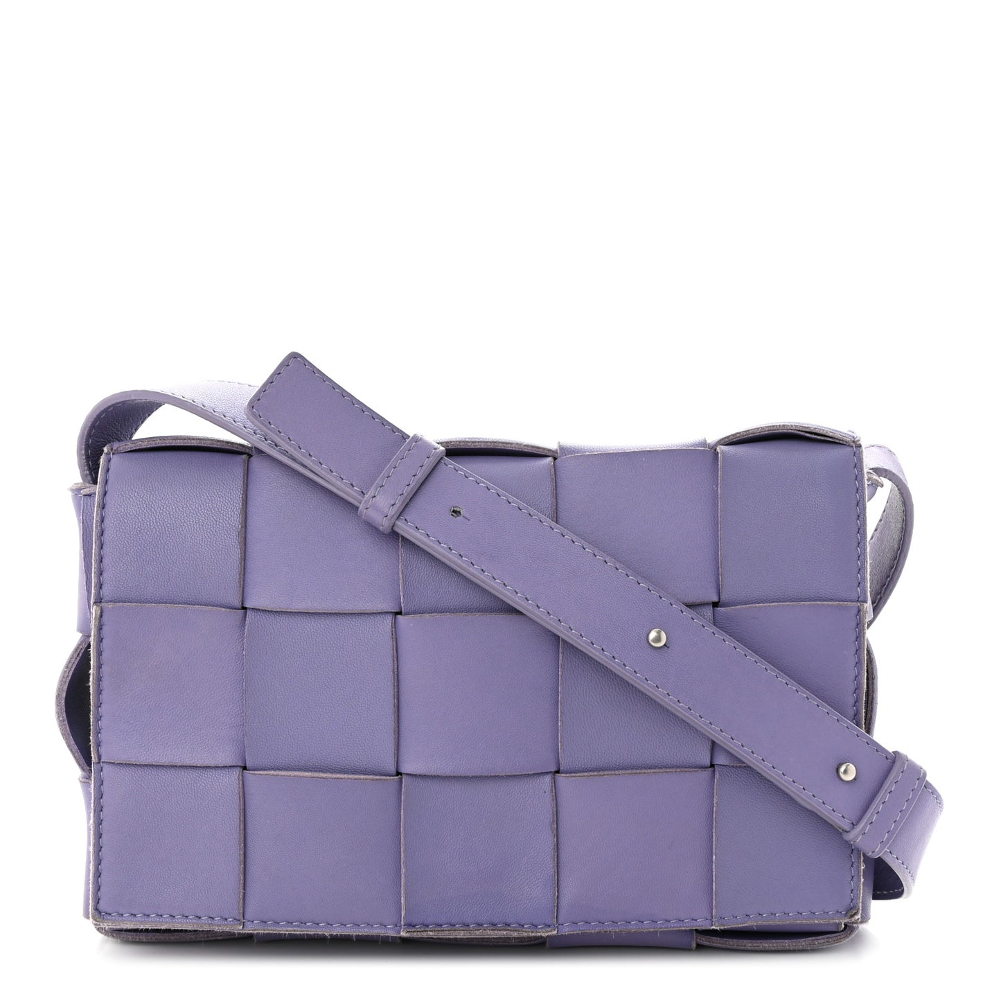 Lambskin Intreccio Cassette Crossbody Bag Wisteria