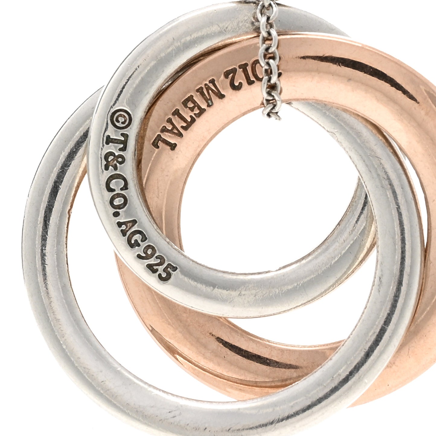 Sterling Silver Rubedo 1837 Circles Pendant Necklace
