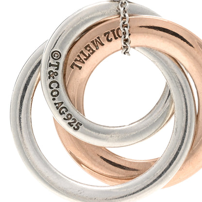 Tiffany Sterling Silver Rubedo 1837 Circles Pendant Necklace 4 of 4