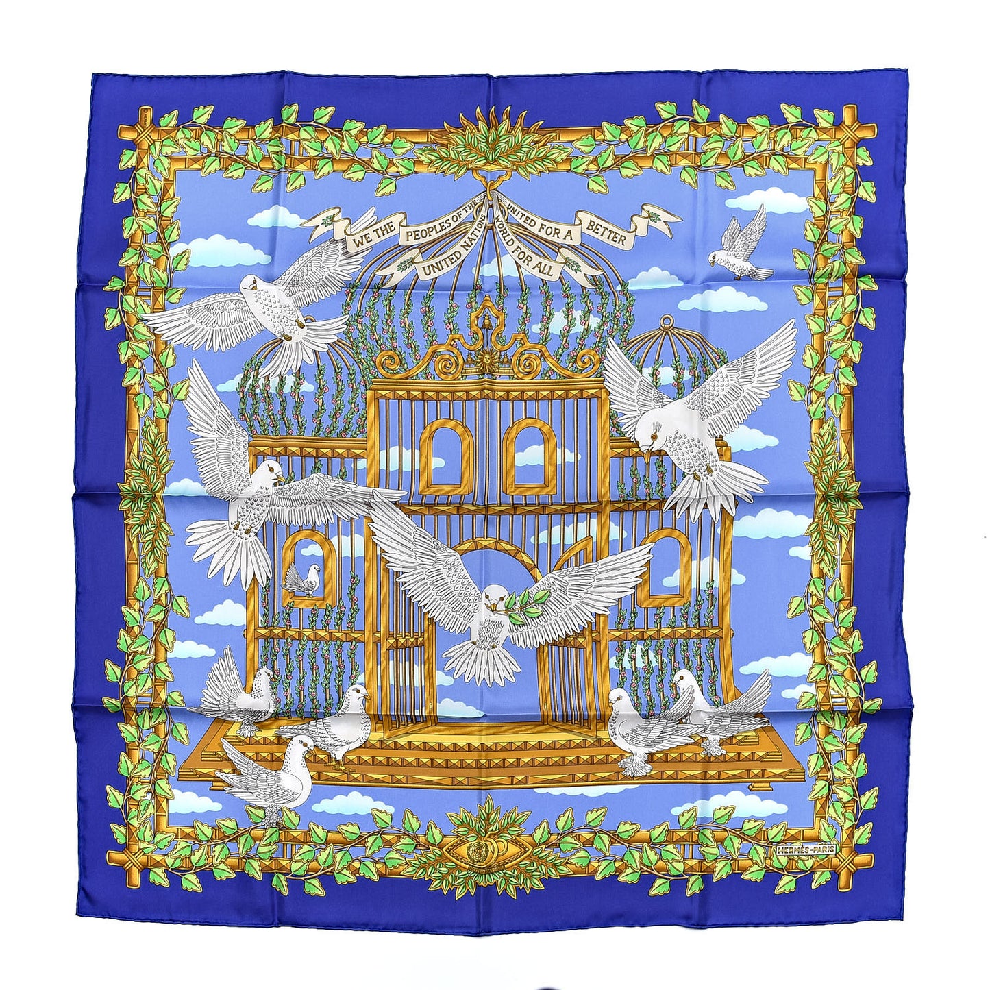 Silk Special Edition United Nations 50th Anniversary Scarf 90