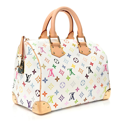 Louis Vuitton Monogram Multicolor Speedy 30 White 3 of 8