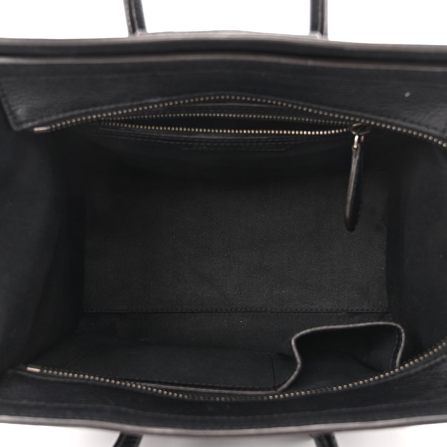 Drummed Calfskin Micro Luggage Black