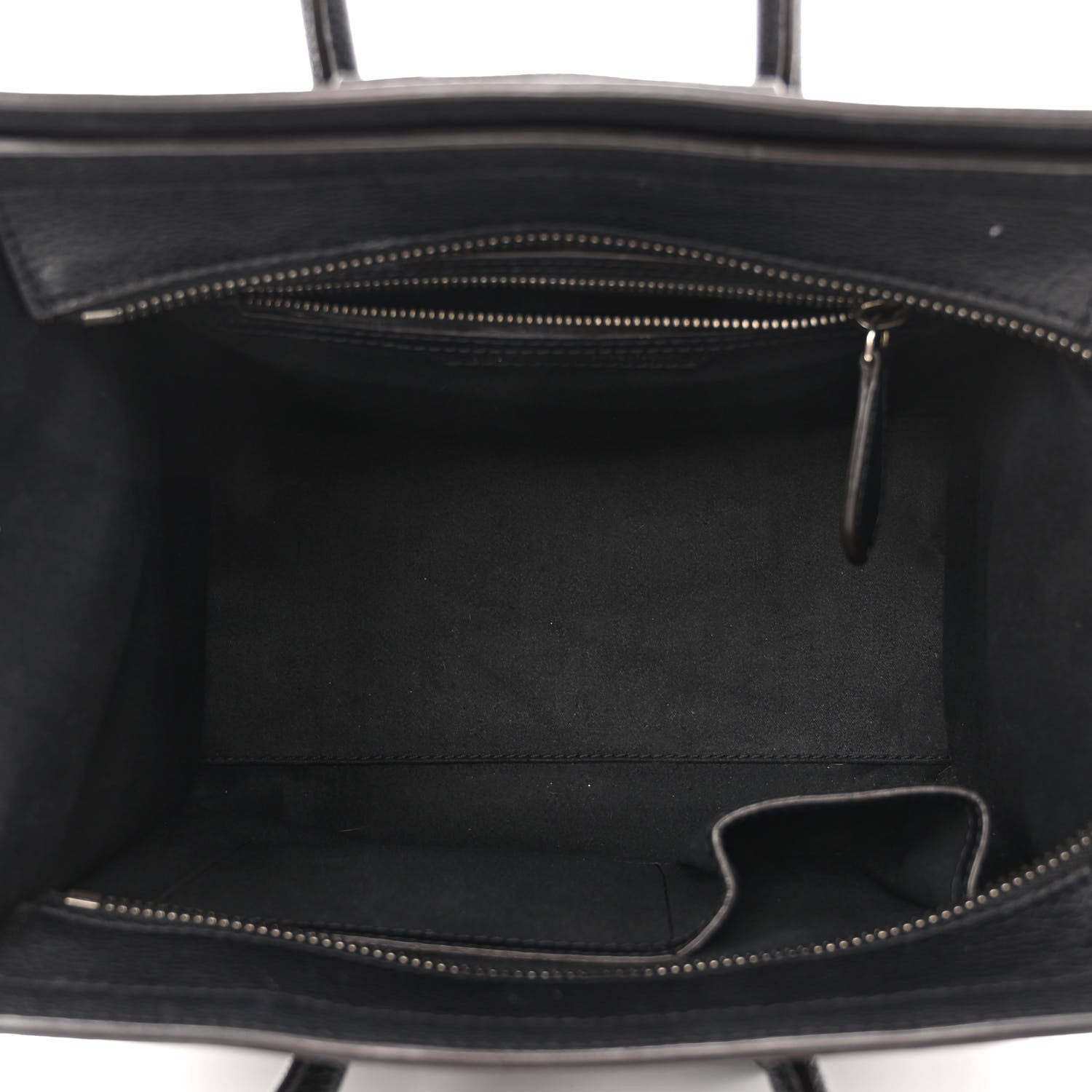 Celine Drummed Calfskin Micro Luggage Black 5 of 12