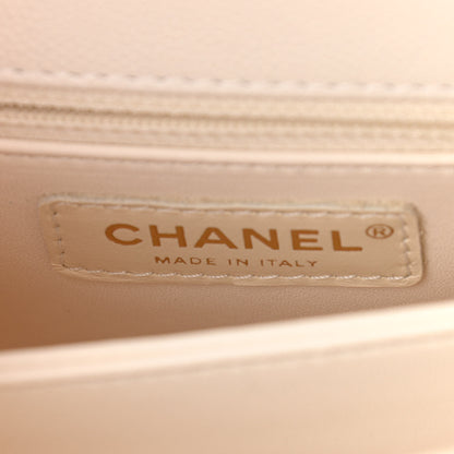 Chanel Caviar Quilted Mini Coco Handle Flap White 8 of 11
