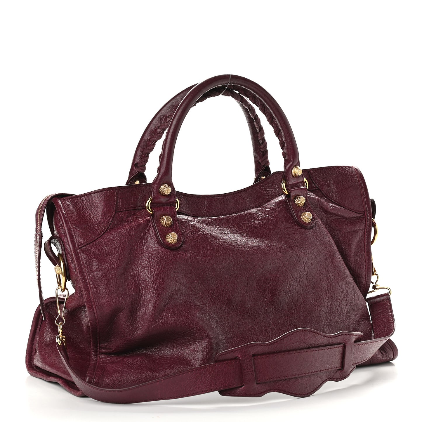 Agneau Giant 12 Gold Hardware City Violet Prune