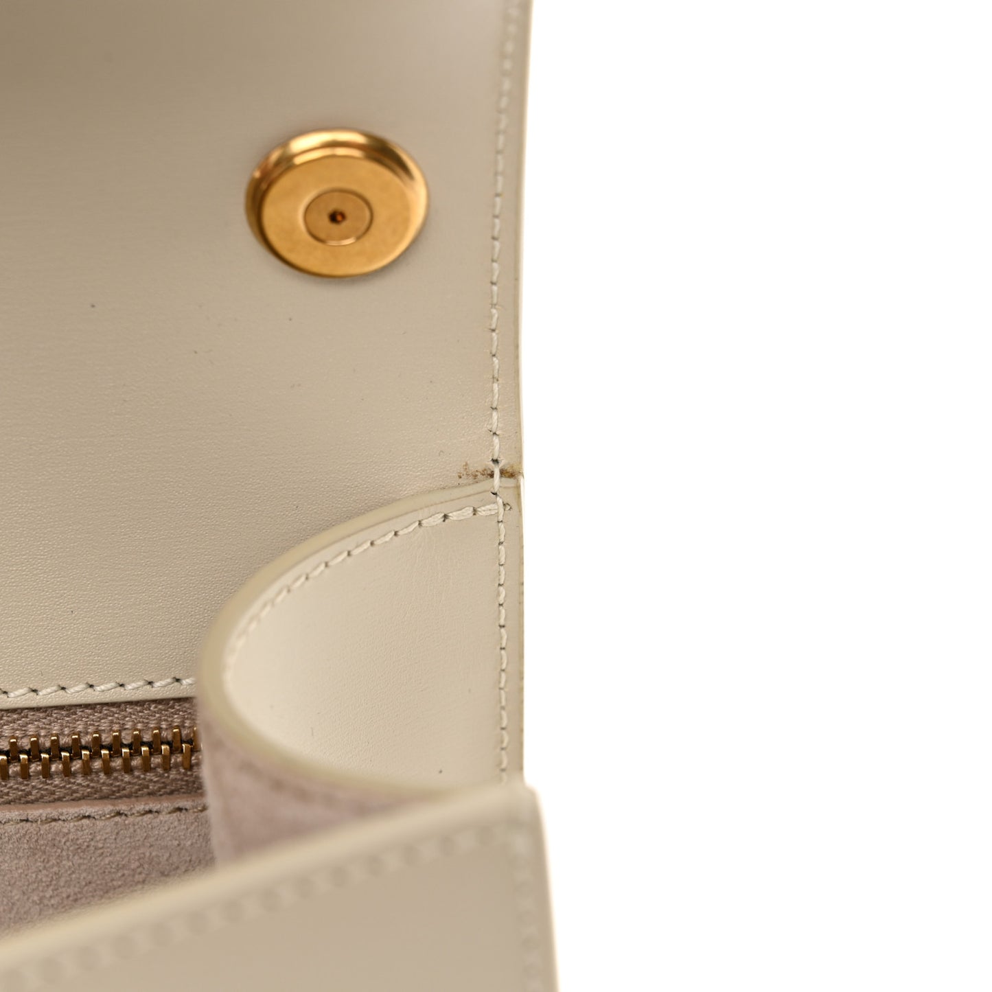 Smooth Calfskin Le Carre Satchel Dark Beige