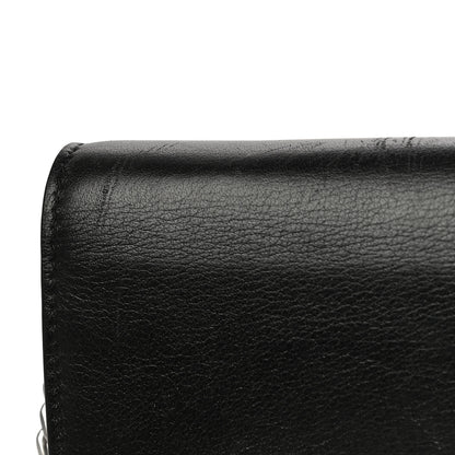 Saint Laurent Calfskin Heart Studded Monogram Chain Wallet Black 17 of 17