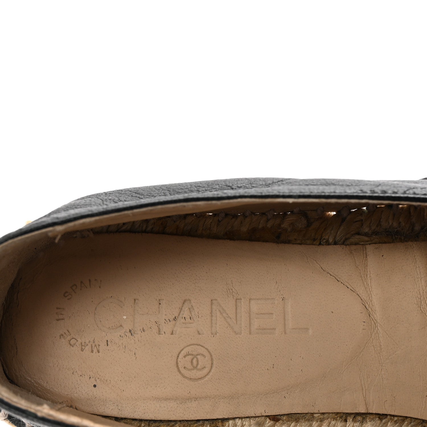Chanel Lambskin CC Espadrilles 38 Black 8 of 10