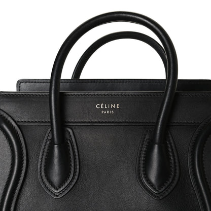 Celine Smooth Calfskin Nano Luggage Black 7 of 11