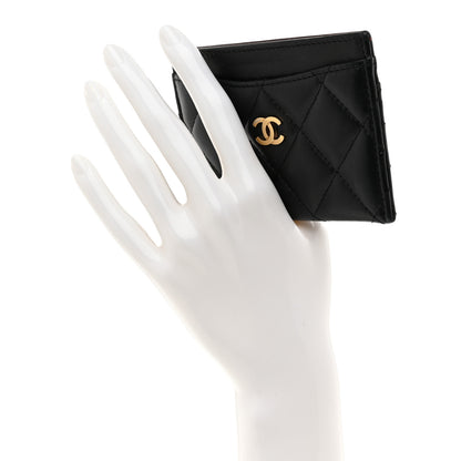 Chanel Lambskin Quilted Card Holder Black 2 of 9