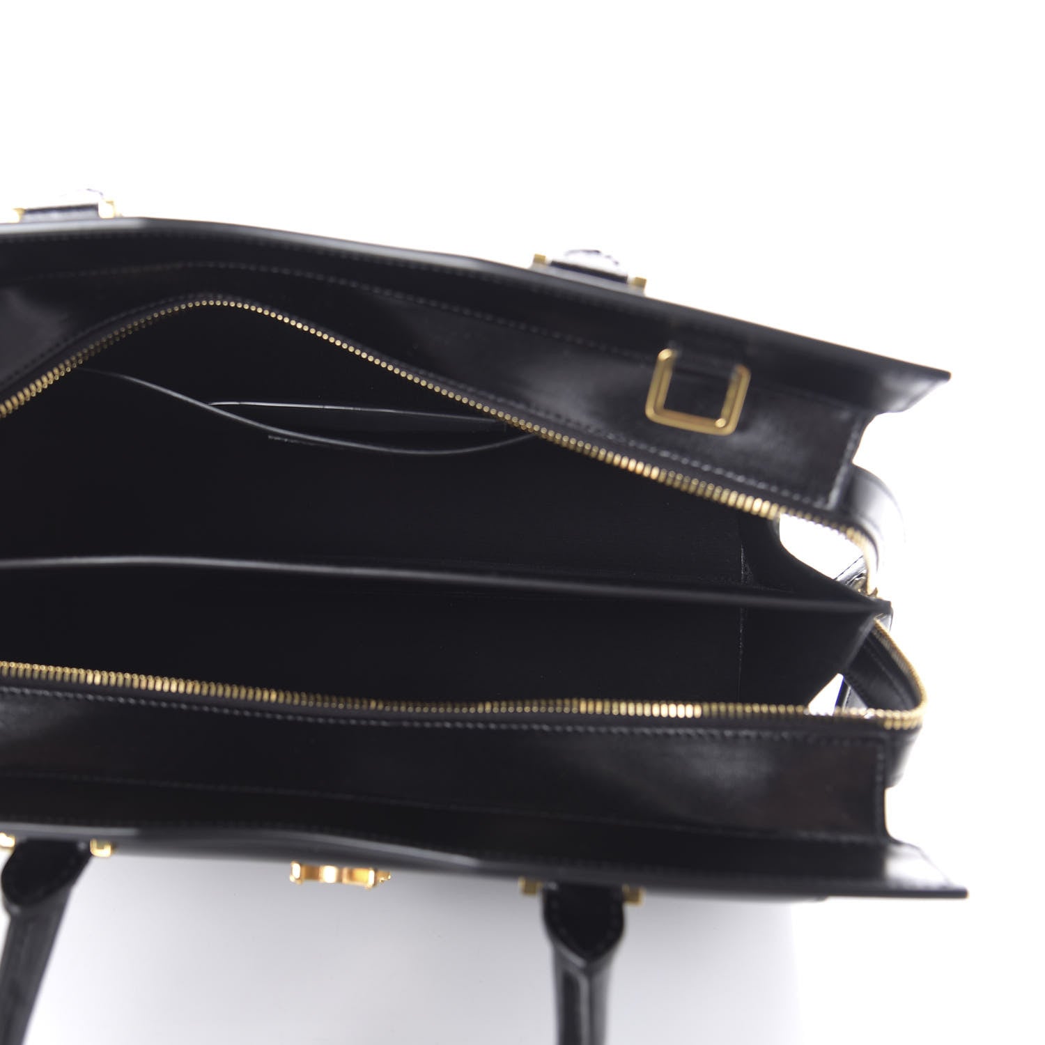 Saint Laurent Shiny Calfskin Medium Uptown Tote Black 5 of 10
