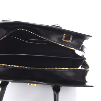 Saint Laurent Shiny Calfskin Medium Uptown Tote Black 5 of 10