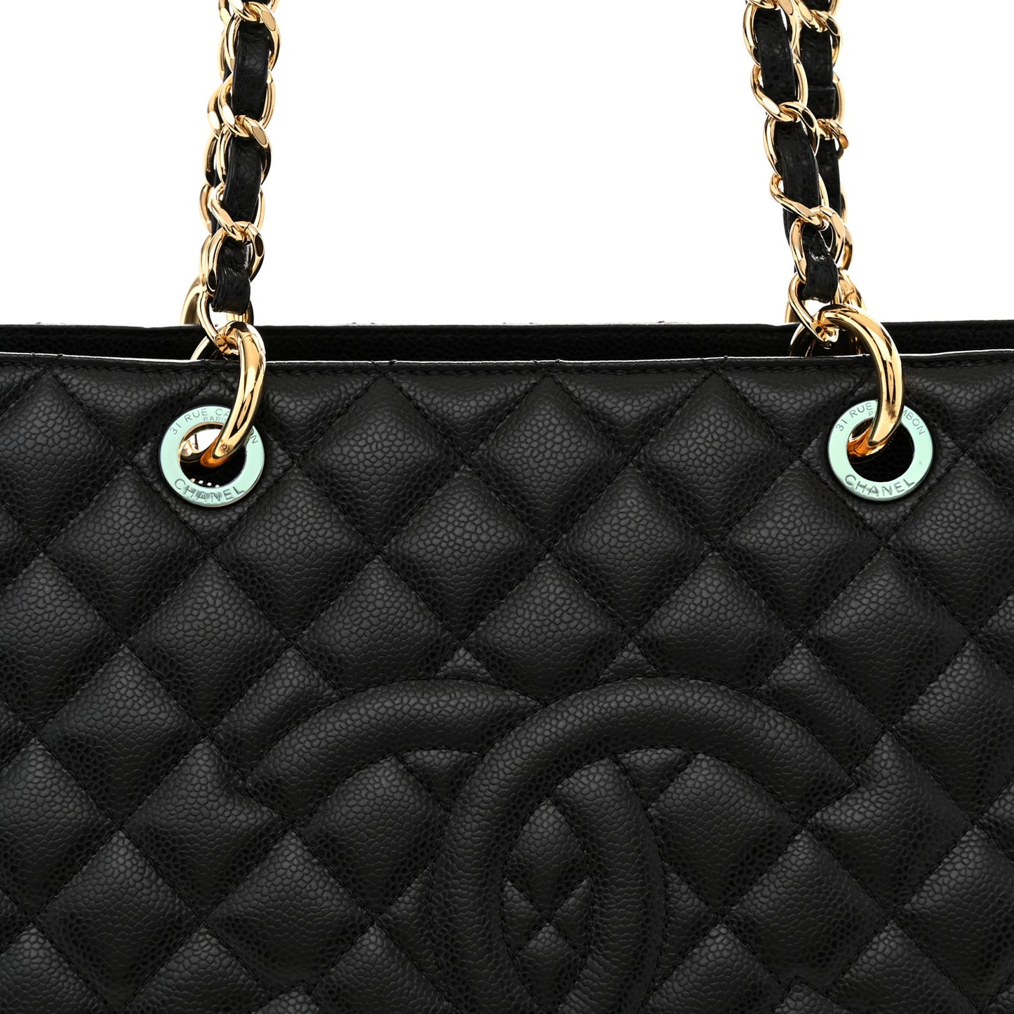 Caviar Quilted XL Grand Shopping Tote GST Black