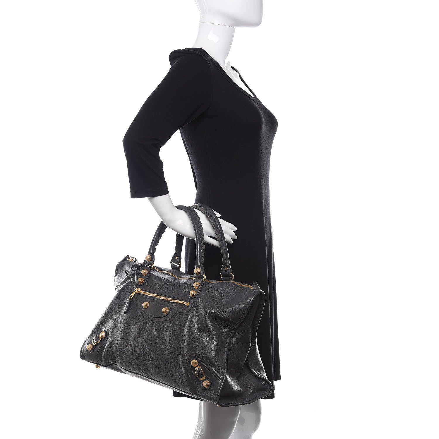 Balenciaga Agneau Giant 12 Gold Hardware Work Gris Fossile 2 of 10