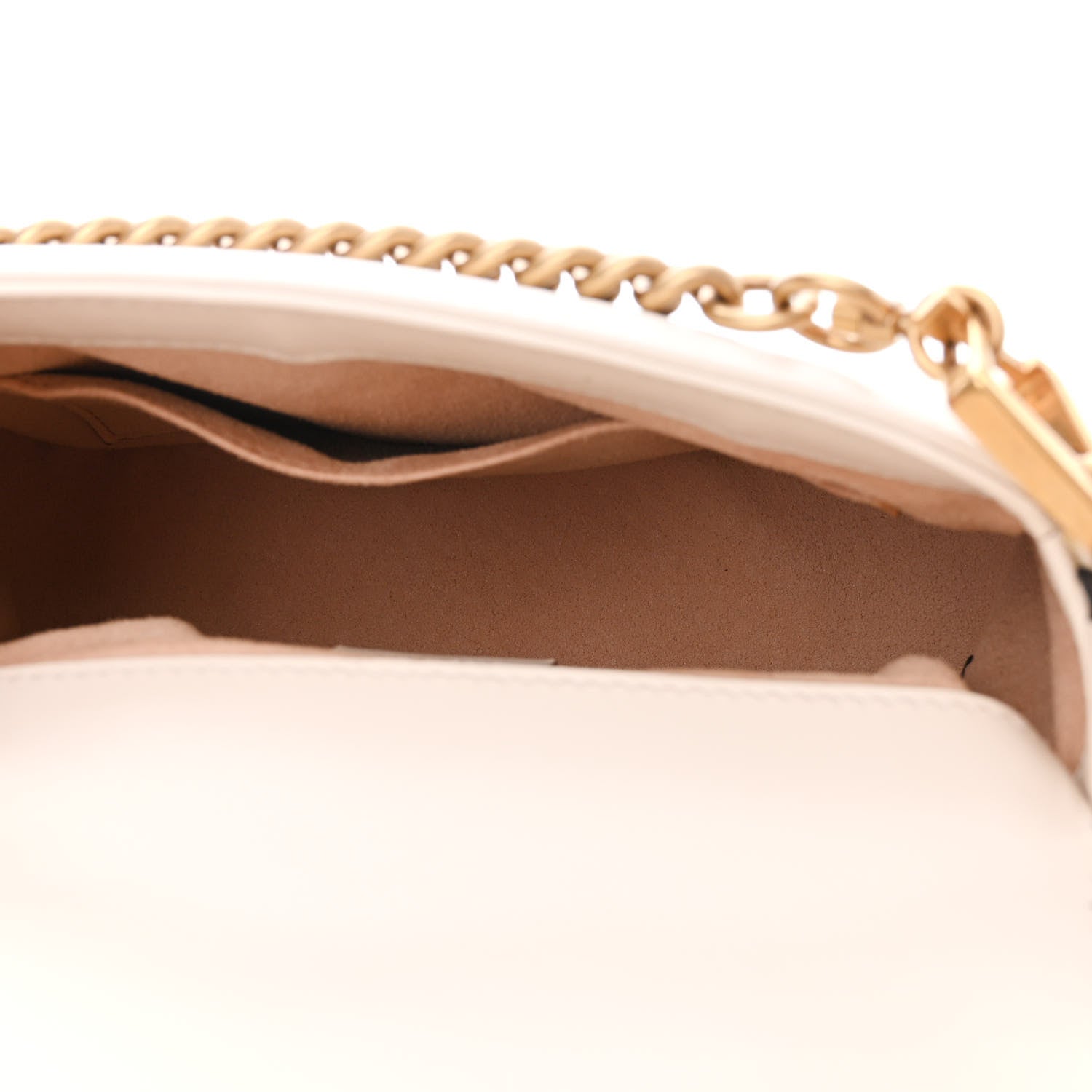 Gucci Calfskin Matelasse Mini GG Marmont Top Handle Shoulder Bag White 5 of 14