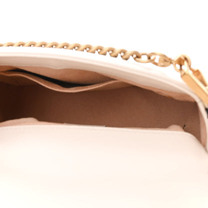 Gucci Calfskin Matelasse Mini GG Marmont Top Handle Shoulder Bag White 5 of 14