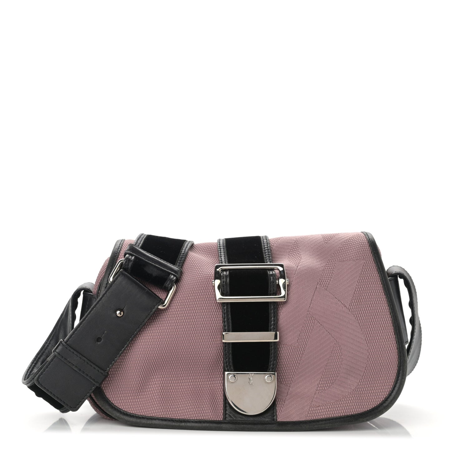 Canvas Shoulder Bag Pink Black