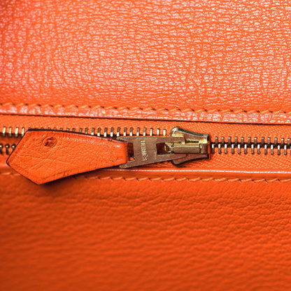 Hermes Ostrich Birkin 35 Orange 4 of 35