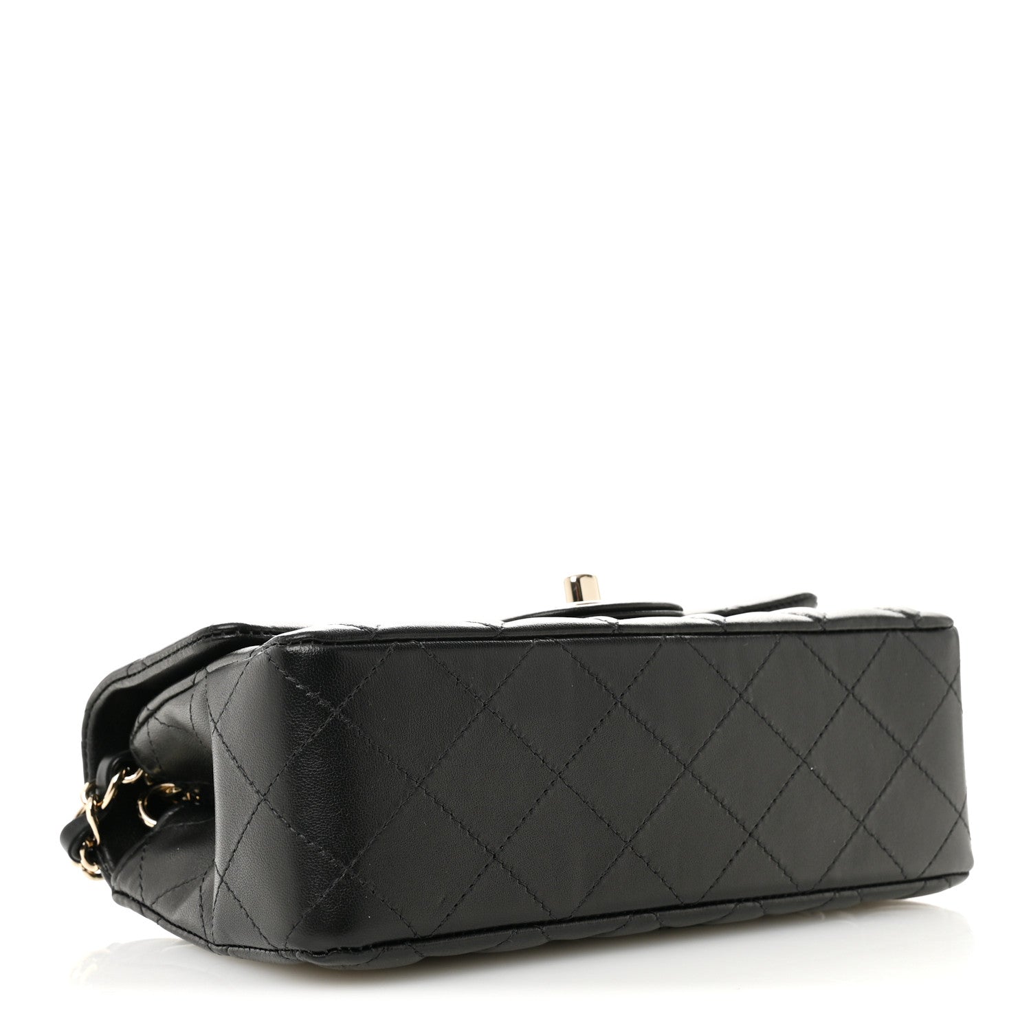 小物 CHANEL Chanel Lambskin Quilted Mini Rectangular Flap Black 1825755