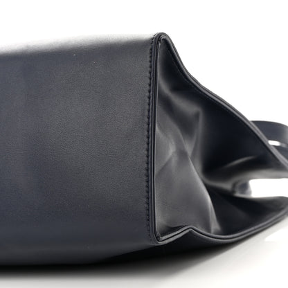 Telfar Vegan Leather Medium Shopping Bag Navy 9 of 9