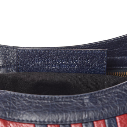 Balenciaga Cuir Arena Striped Classic Hardware City Bleu Nuit Rouge 9 of 10