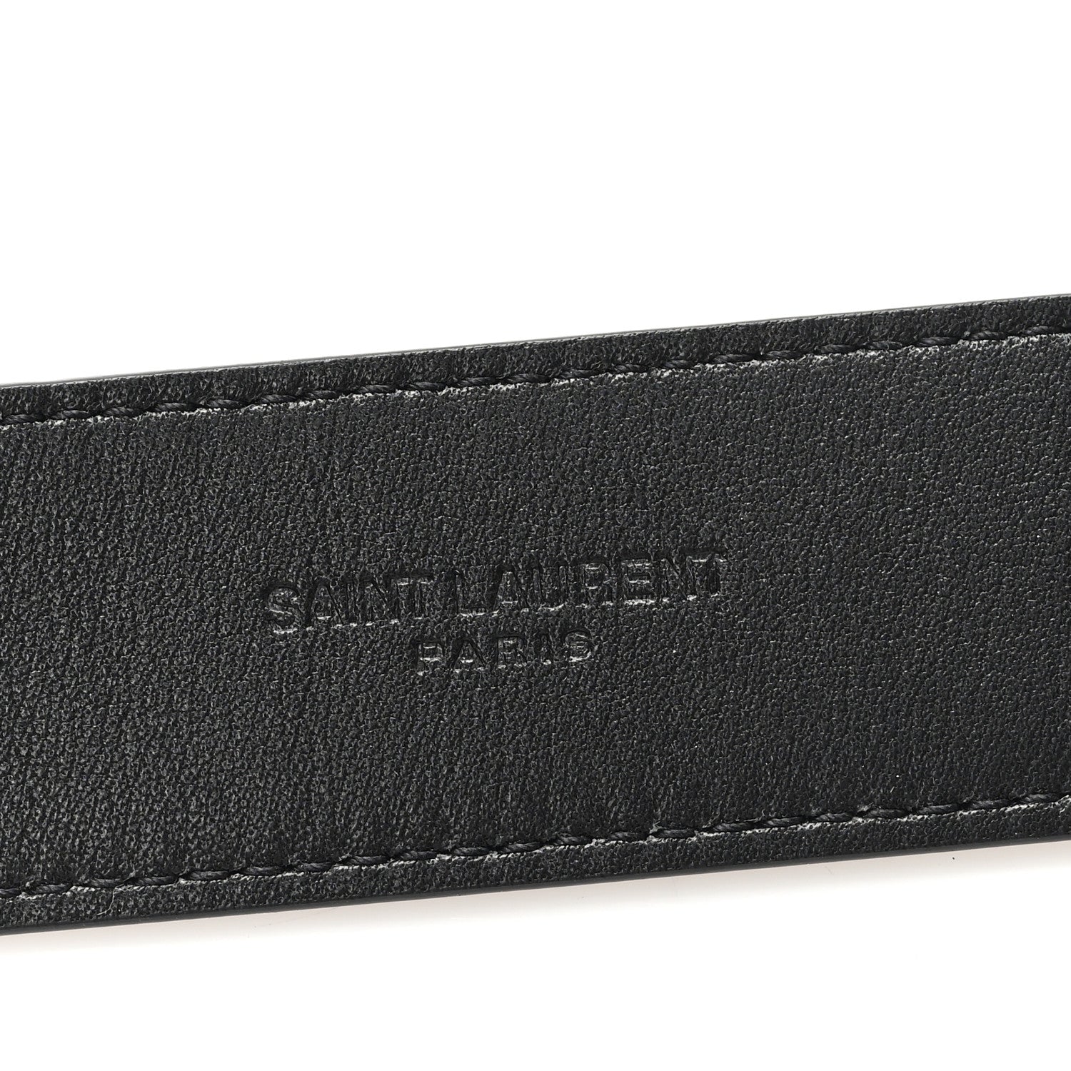 Saint Laurent Goatskin Monogram Cassandre Square Buckle Belt 70 28 Black 3 of 5