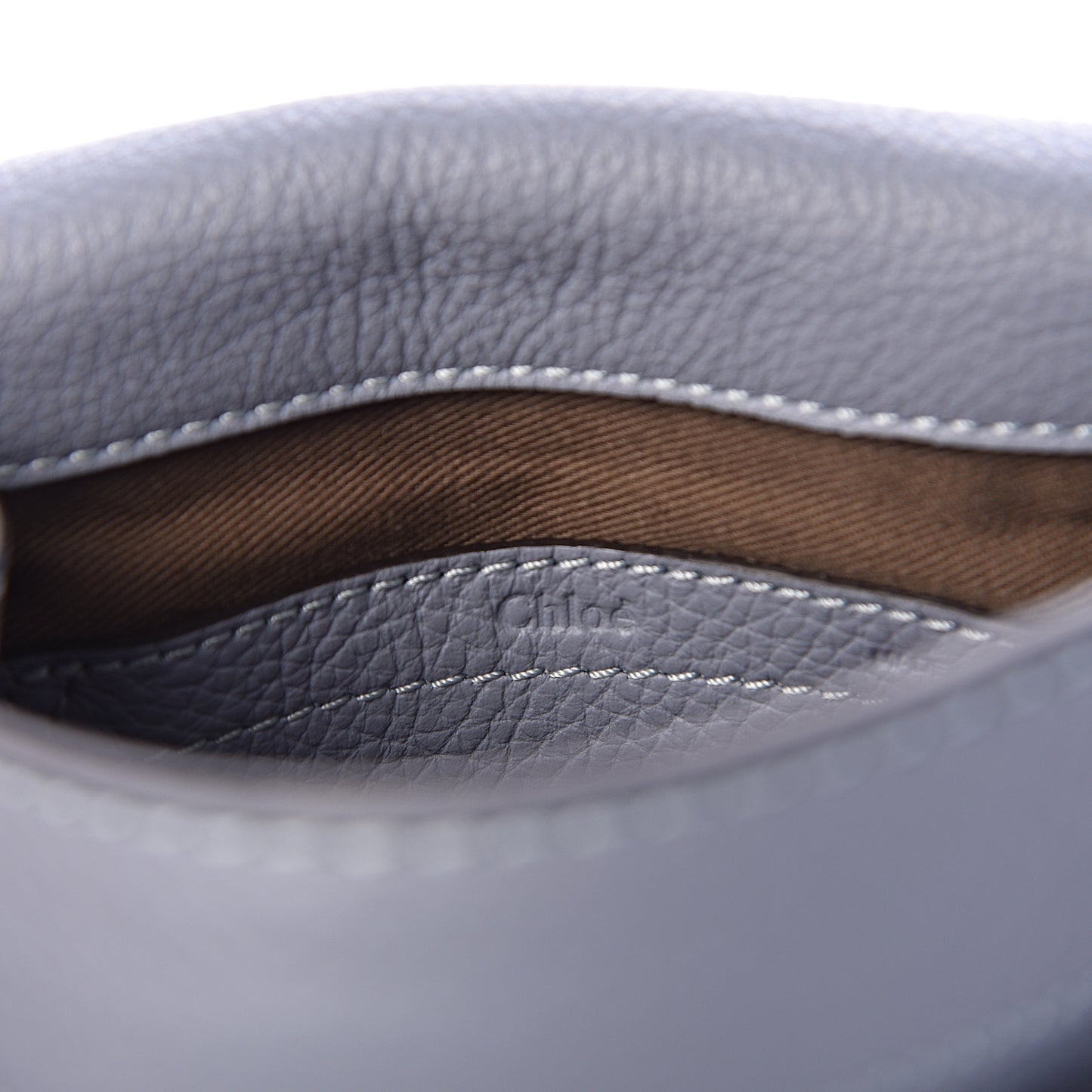 Calfskin Mini Marcie Round Crossbody Bag Washed Blue