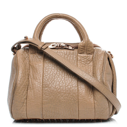 Alexander Wang Pebbled Lambskin Rockie Latte Rose Gold Hardware 8 of 16