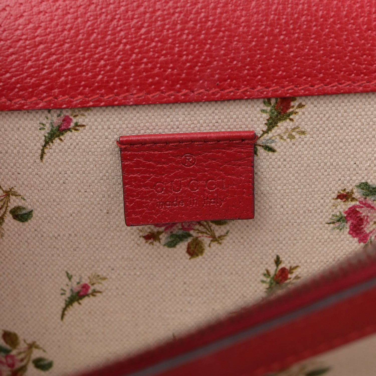 Gucci Calfskin Web Floral Embroidered Small Dionysus Shoulder Bag Hibiscus Red 6 of 11