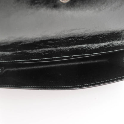 Saint Laurent Textured Patent Monogram Large Belle De Jour Clutch Black 5 of 7
