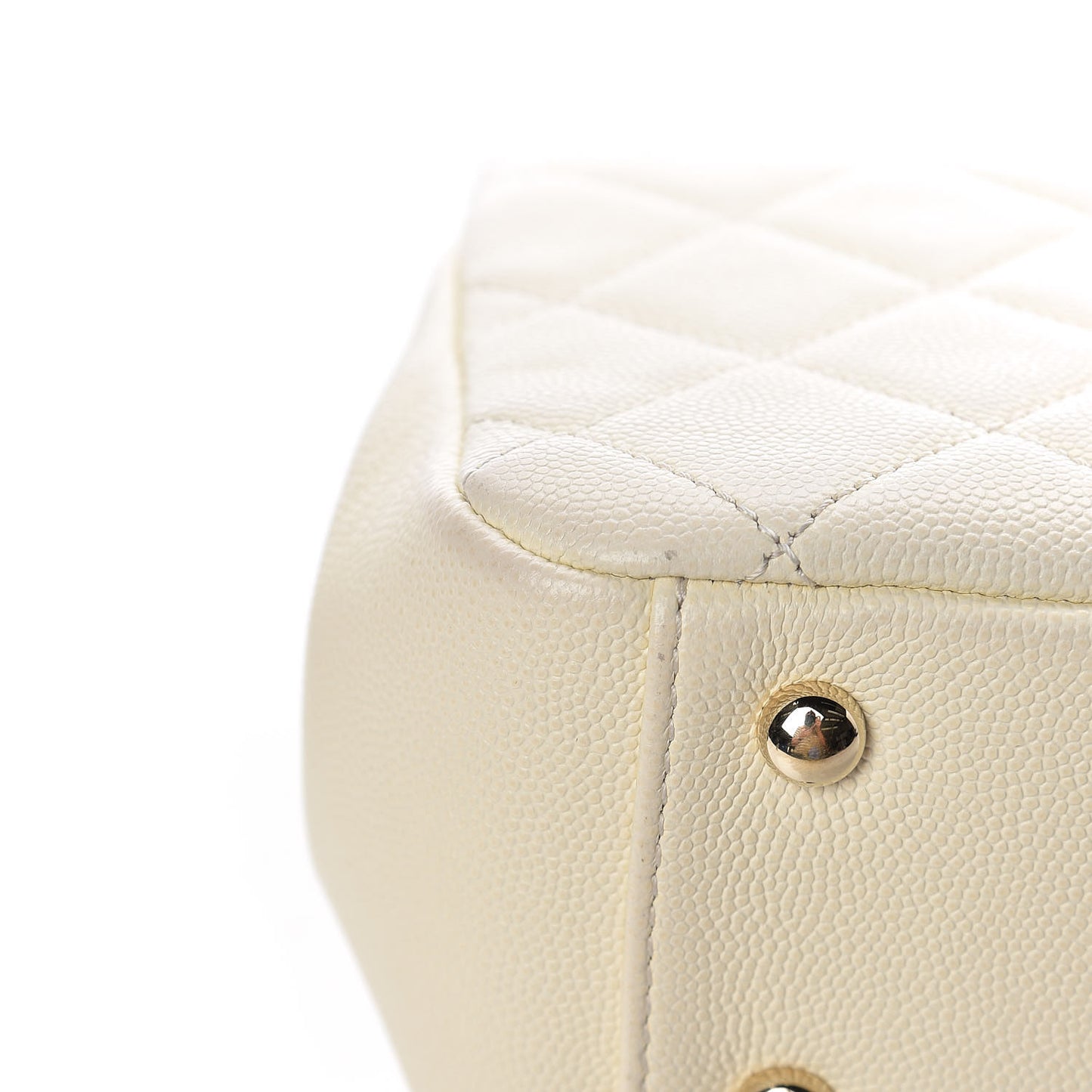 Caviar Quilted Medium Business Affinity Flap Ivory