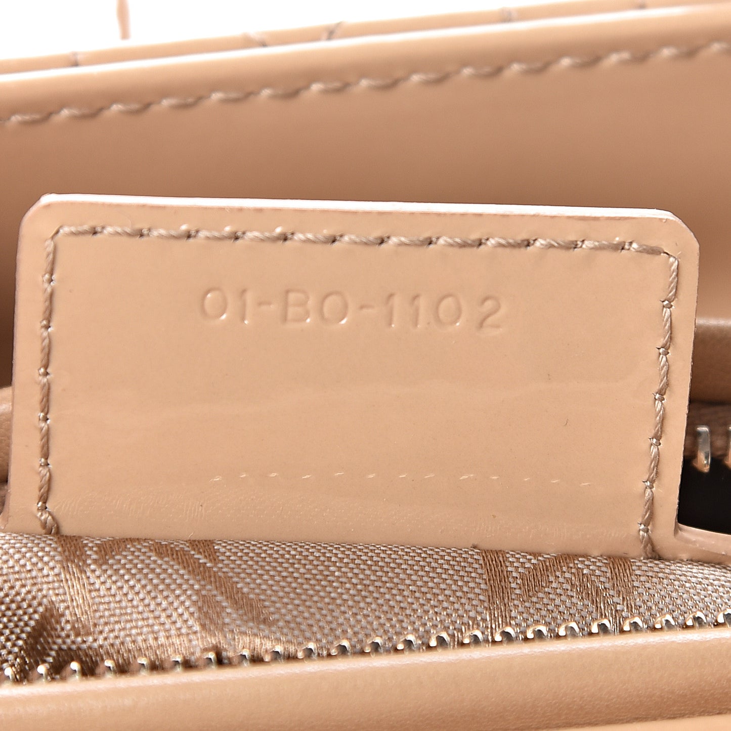 Patent Cannage Medium Lady Dior Beige