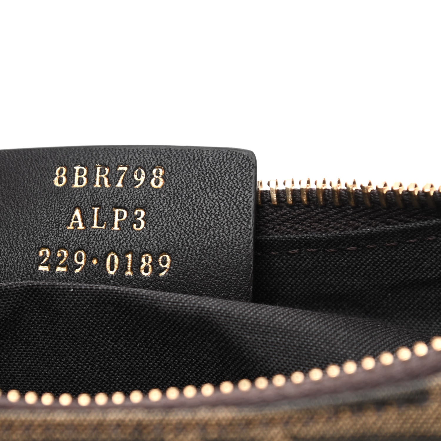 Fendi Fabric Jacquard Vitello Grace FF 1974 Small Fendigraphy Hobo Bag Tobacco Moro Ebano 7 of 9