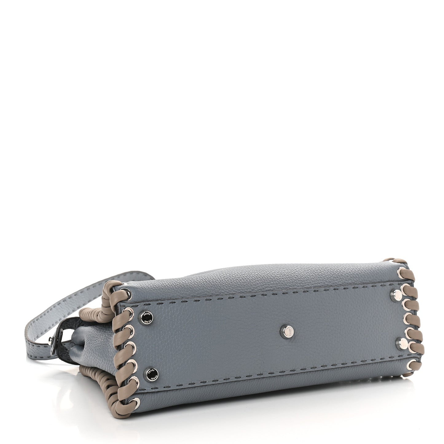 Cuoio Romano Selleria Vitello Dolce Lace Up Medium Peekaboo Iconic Satchel Nube Corda Tortora