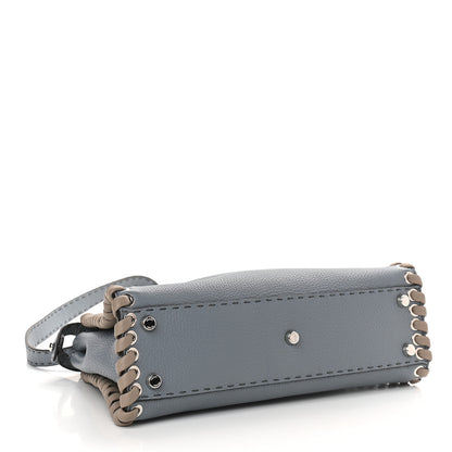 Fendi Cuoio Romano Selleria Vitello Dolce Lace Up Medium Peekaboo Iconic Satchel Nube Corda Tortora 4 of 9