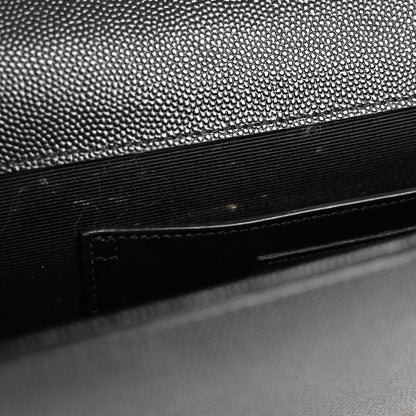 Saint Laurent Grain De Poudre Monogram Cassandre Clutch Black 8 of 9