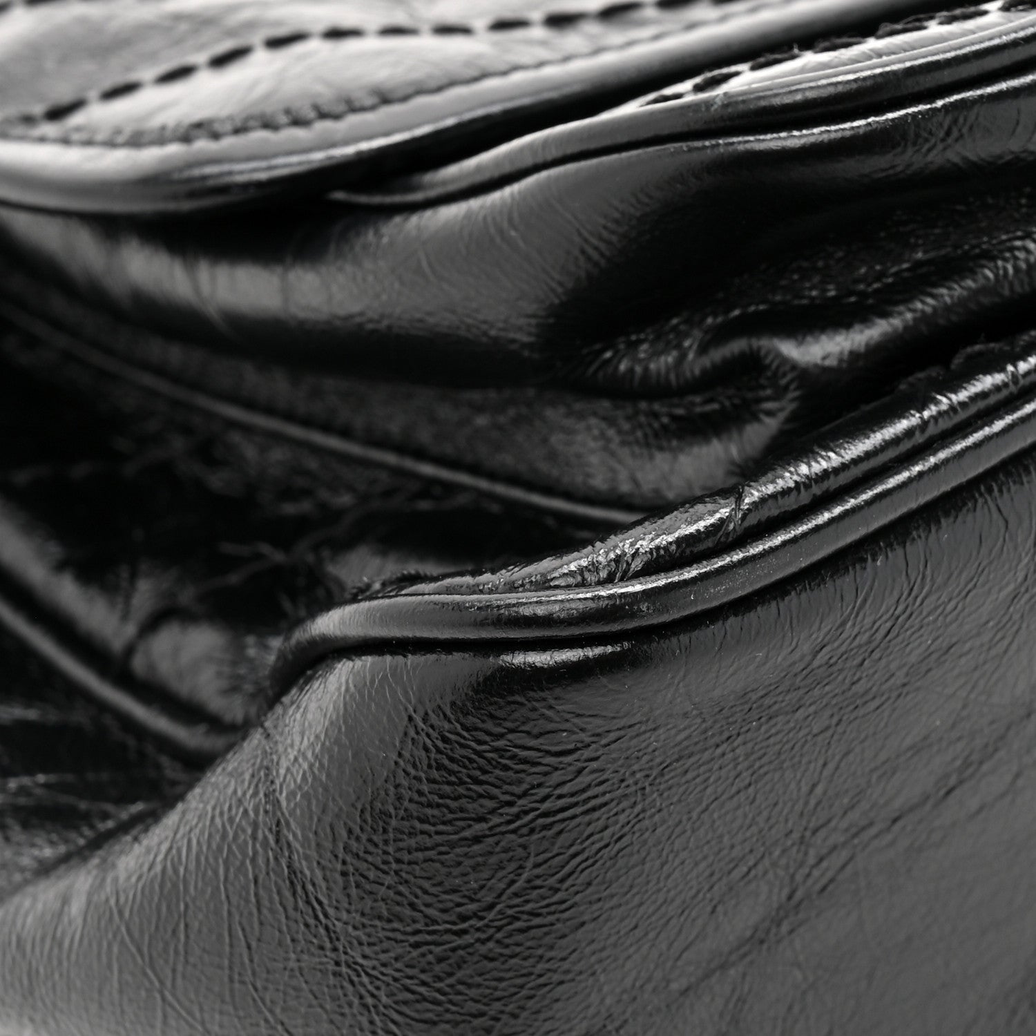 Saint Laurent Crinkled Calfskin Matelasse Monogram Medium Niki Chain Satchel Black 11 of 13