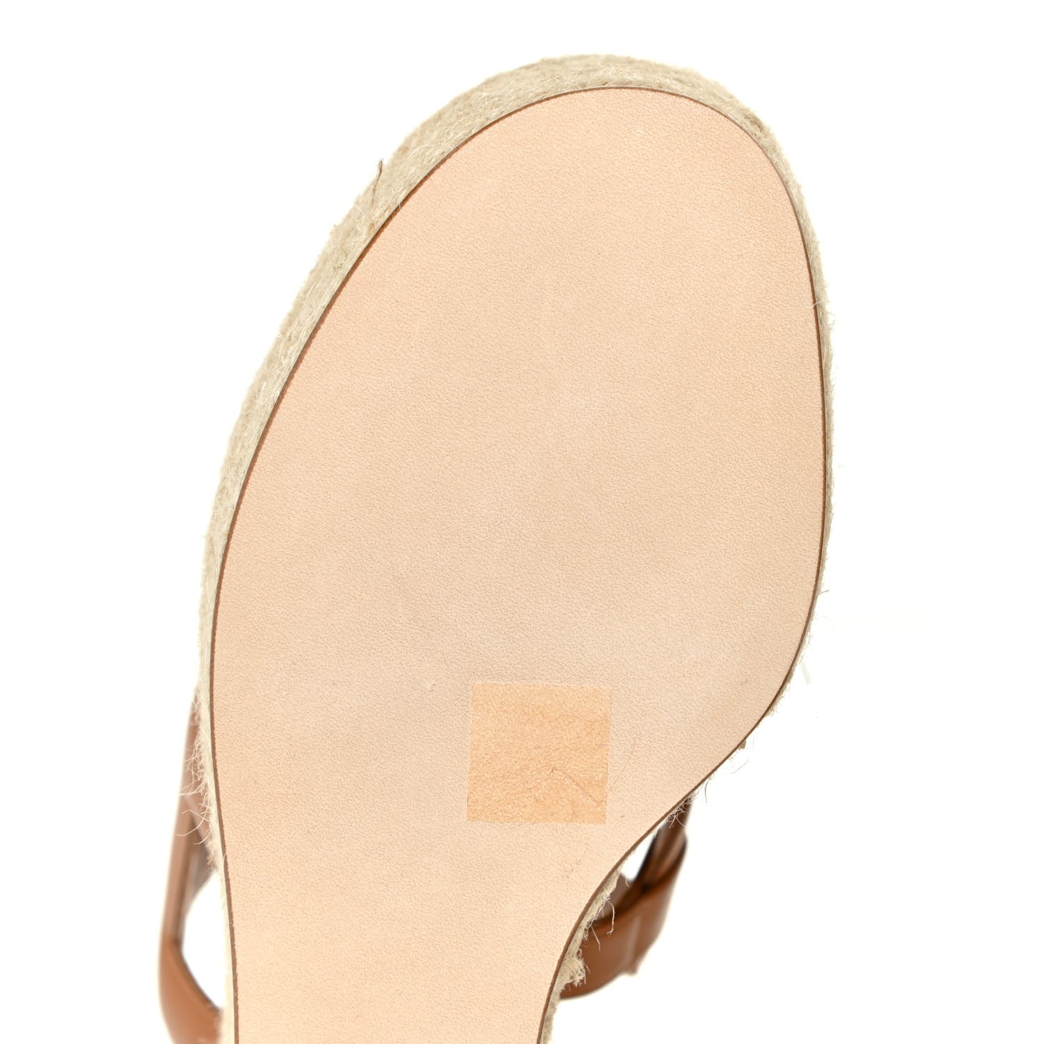Hermes Nappa Ithea Espadrille Wedge Sandals 37 Naturel 6 of 10