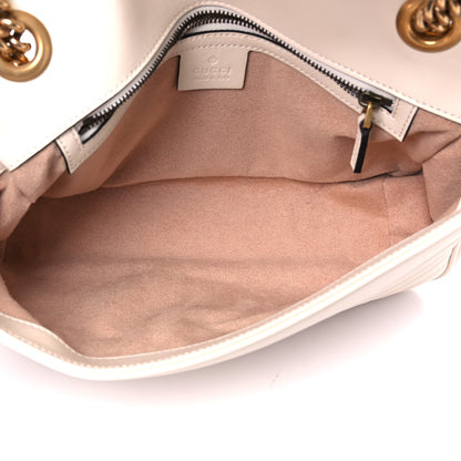 Gucci Calfskin Matelasse Medium GG Marmont Shoulder Bag White 5 of 11