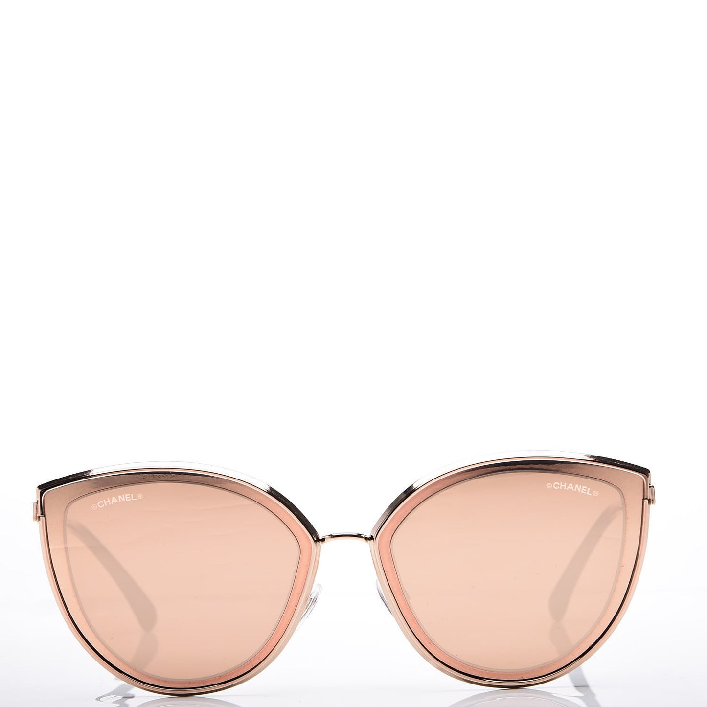 Metal Cat Eye Sunglasses 4222 Pink Gold