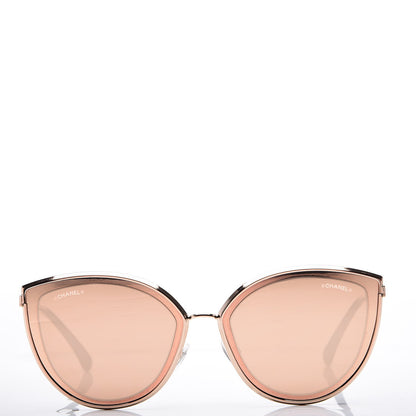 Chanel Metal Cat Eye Sunglasses 4222 Pink Gold 2 of 7