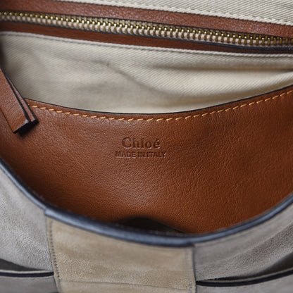 Chloe Suede Calfskin Small Lexa Shoulder Bag Motty Grey 6 of 12