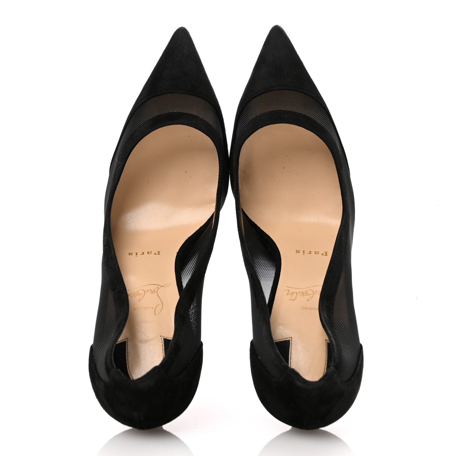 Christian Louboutin Veau Velours Rete Galativi 100 Pumps 40.5 Black 2 of 9