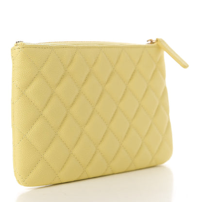 Chanel Caviar Quilted Small Pouch Light Yellow 3 of 10