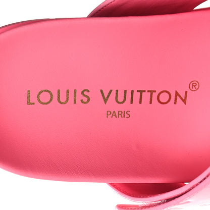 Louis Vuitton Calfskin Monogram Embossed Bom Dia Flat Mule Sandals 39 Pink 8 of 8