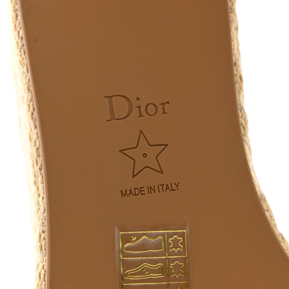 Christian Dior Calfskin Graphic Cannage Attitude Dior Wedge Slide 37.5 Camel 7 of 8